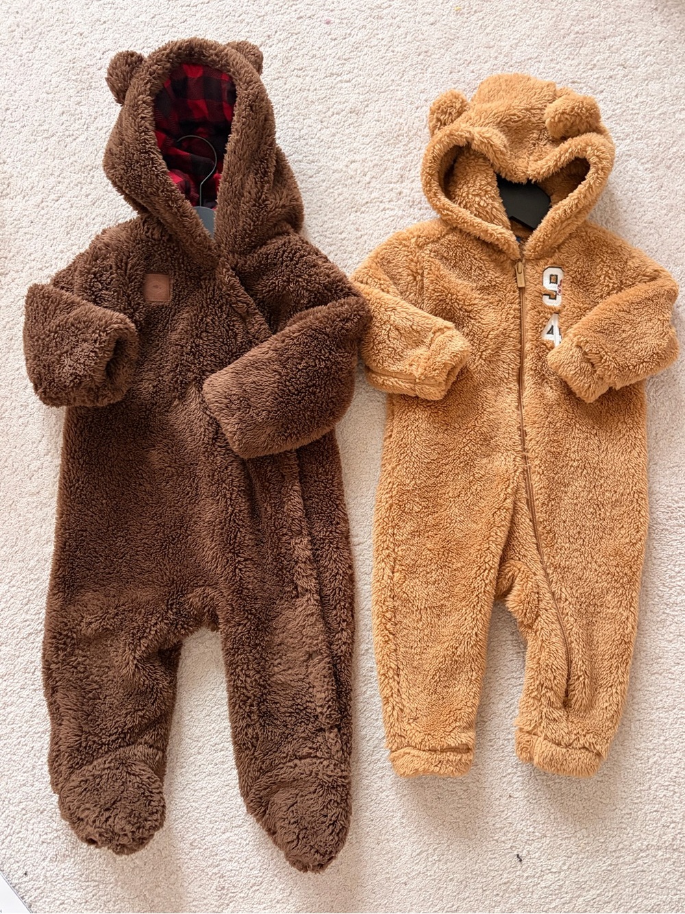 Baby Roots + Old Navy Fuzzy Bear Onesies Bundle | 6-12M & 12-18M